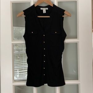 White House Black Market black sleeveless blouse